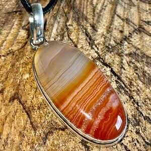 Rustic Sardonyx Pendant 2”